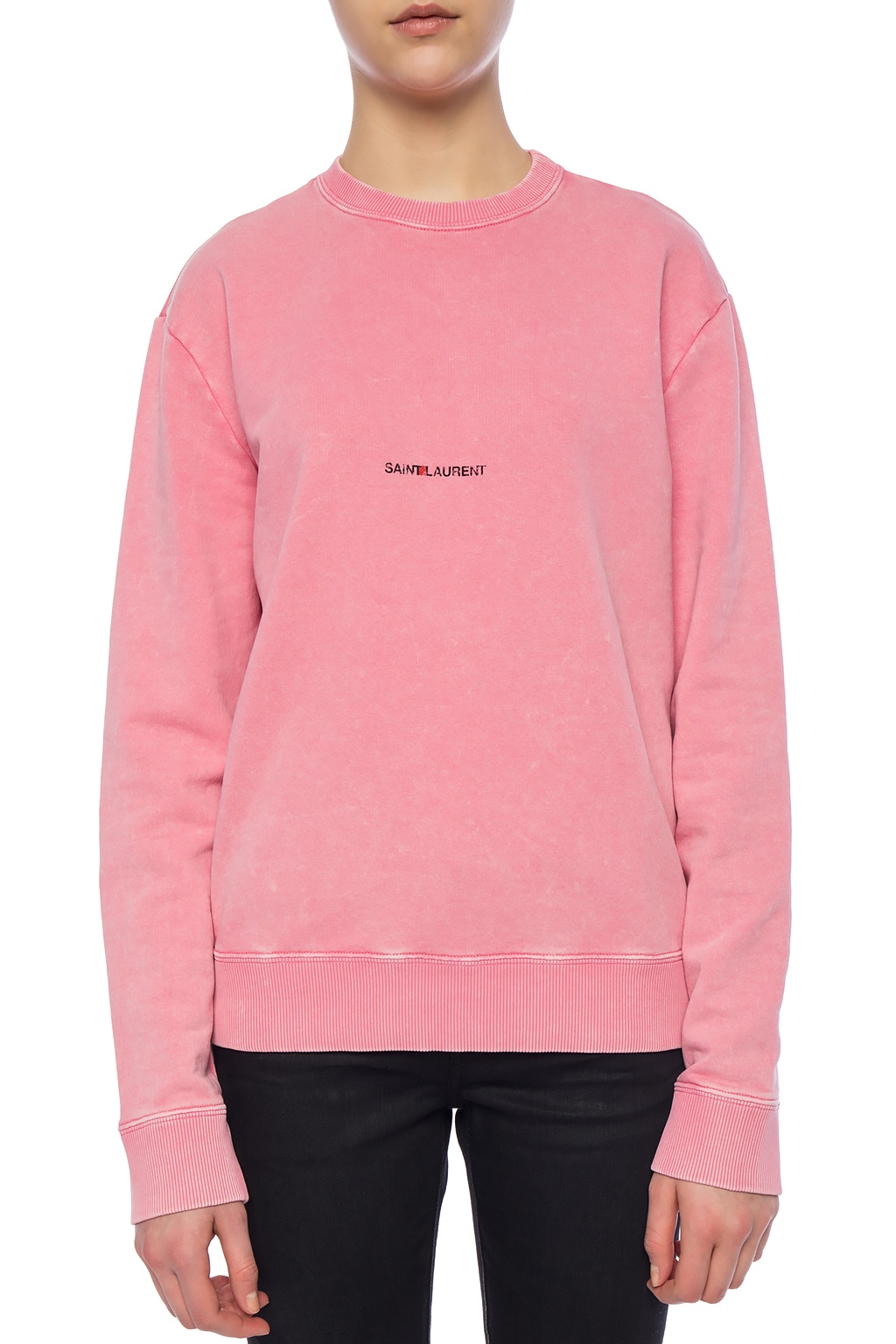 Saint laurent pink on sale sweatshirt